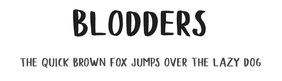 Blodders by Letterhend Studio — Script Handwritten Font