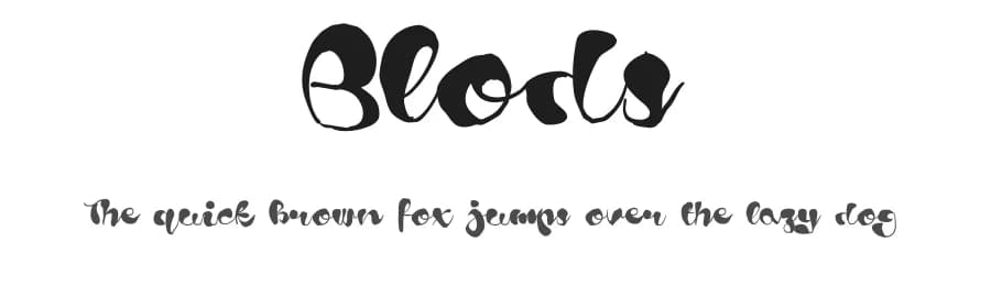Blods by Måns Grebäck — Script Handwritten Font
