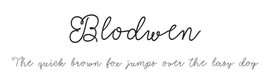 Blodwen by Misti's Fonts — Script Handwritten Font