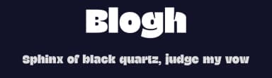 Blogh by Eko Bimantara — Sans Serif Font — thumbnail 2