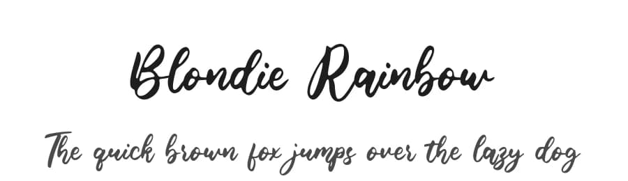 Blondie Rainbow by Balpirick Studio — Script Handwritten Font