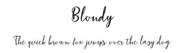 Blondy by Bandit handmade — Script Handwritten Font