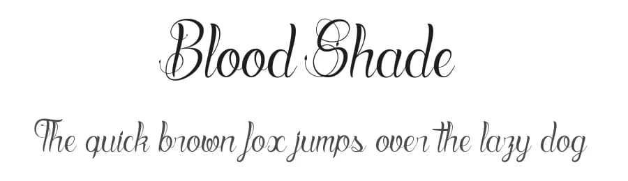 Blood Shade by dcoxy - Greg Medina — Script Handwritten Font