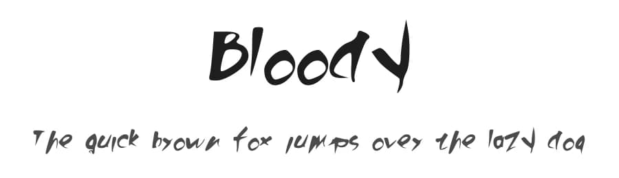 Bloody by Samson Tennela — Script Handwritten Font