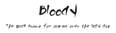 Bloody by Samson Tennela — Script Handwritten Font — thumbnail 1