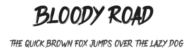 Bloody Road by Pentagonistudio — Script Handwritten Font