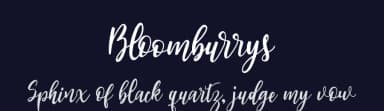 Bloomburrys by zamjump — Script Handwritten Font — thumbnail 2