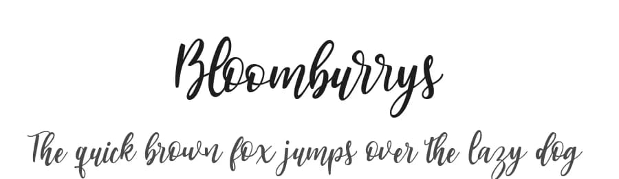 Bloomburrys by zamjump — Script Handwritten Font
