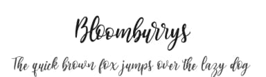 Bloomburrys by zamjump — Script Handwritten Font — thumbnail 1