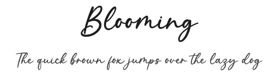 Blooming by Graphix Line Studio — Script Handwritten Font