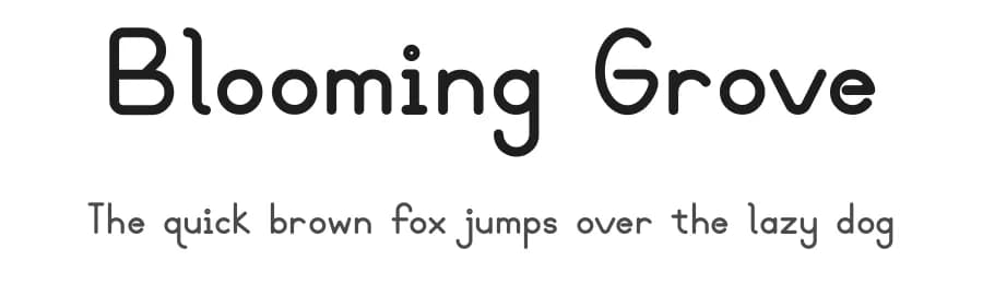 Blooming Grove by Nathan Eady — Sans Serif Font