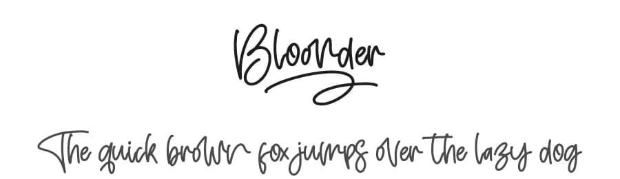Bloonder by Integritype Studio — Script Handwritten Font