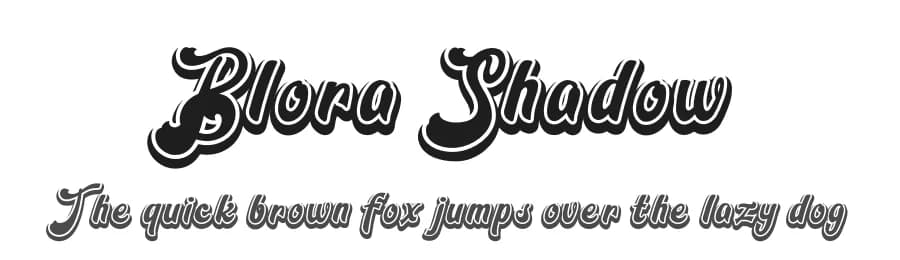 Blora Shadow by Emanes Dsign — Script Handwritten Font