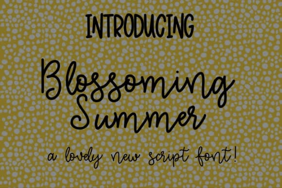 Blossoming Summer Font by tabitha_beam — Script Handwritten Font