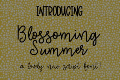Blossoming Summer Font by tabitha_beam — Script Handwritten Font — thumbnail 1