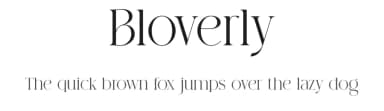 Bloverly by ToniStudio — Serif Font — thumbnail 1