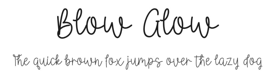 Blow Glow by Danar Nugroho — Script Handwritten Font
