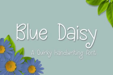 Blue Daisy Font by Kristy Hatswell — Script Handwritten Font — thumbnail 1