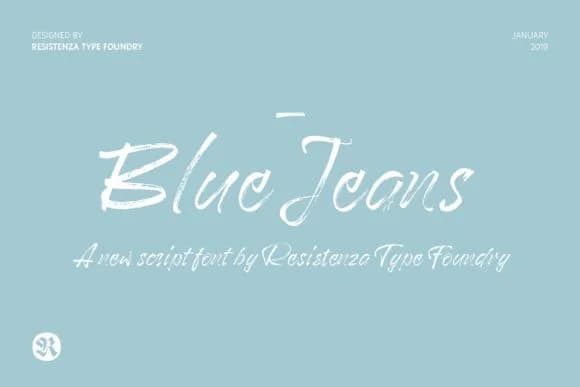 Blue Jeans Font by Resistenza Type Foundry — Script Handwritten Font