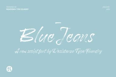 Blue Jeans Font by Resistenza Type Foundry — Script Handwritten Font — thumbnail 1