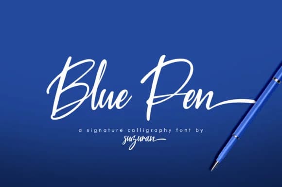 Blue Pen Script Font by suzurantype — Script Handwritten Font