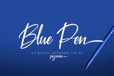 Blue Pen Script Font by suzurantype — Script Handwritten Font — thumbnail 1
