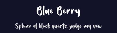 Blue Berry by Viola Type — Script Handwritten Font — thumbnail 2
