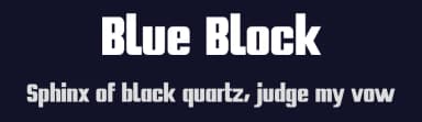 Blue Block by Jordan Burrows — Sans Serif Font — thumbnail 2