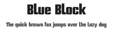 Blue Block by Jordan Burrows — Sans Serif Font — thumbnail 1