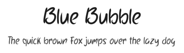 Blue Bubble by Rangkai Aksara — Script Handwritten Font