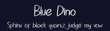 Blue Dino by Alif Ryan Zulfikar — Script Handwritten Font — thumbnail 2