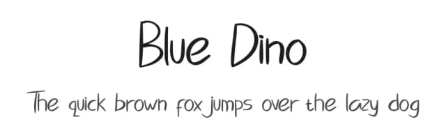 Blue Dino by Alif Ryan Zulfikar — Script Handwritten Font