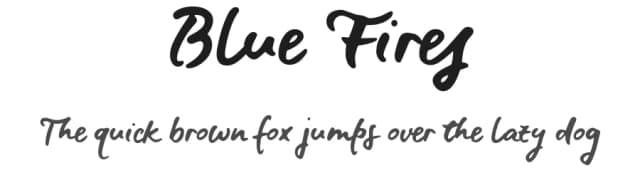 Blue Fires by Ana — Script Handwritten Font