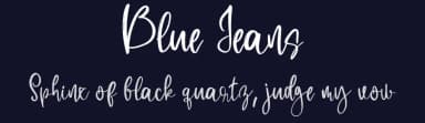 Blue Jeans by Creative Zone — Script Handwritten Font — thumbnail 2