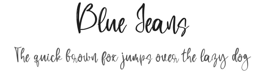 Blue Jeans by Creative Zone — Script Handwritten Font