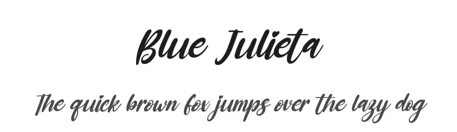 Blue Julieta by Kong Font — Script Handwritten Font