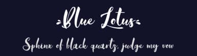 Blue Lotus by Typhoon Type - Suthi Srisopha — Script Handwritten Font — thumbnail 2