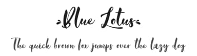 Blue Lotus by Typhoon Type - Suthi Srisopha — Script Handwritten Font — thumbnail 1