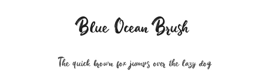 Blue Ocean Brush by Bandit handmade — Script Handwritten Font