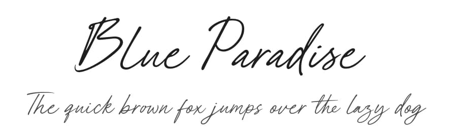 Blue Paradise by Ef Studio — Script Handwritten Font