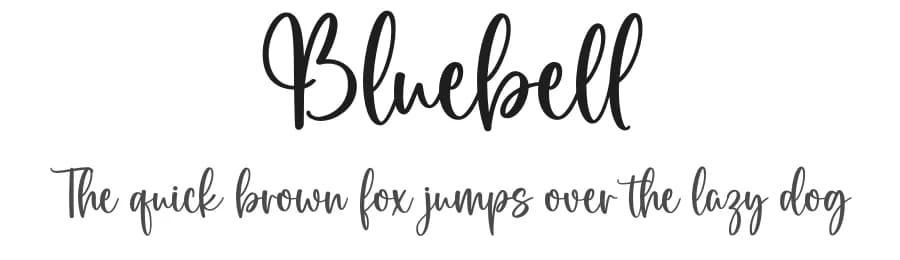 Bluebell by Graphix Line Studio — Script Handwritten Font