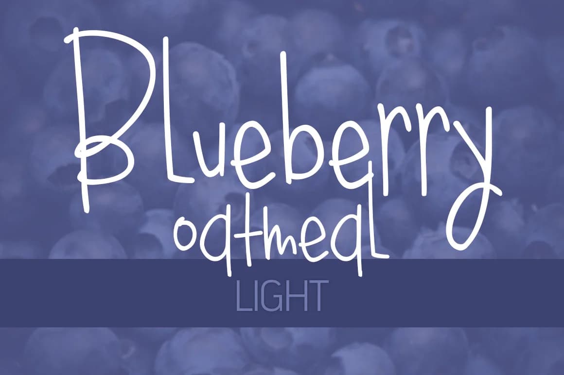 Blueberry Oatmeal Light Font by brittneymurphydesign — Script Handwritten Font