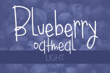 Blueberry Oatmeal Light Font by brittneymurphydesign — Script Handwritten Font — thumbnail 1