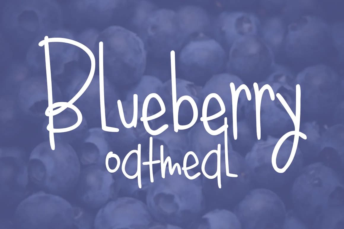 Blueberry Oatmeal Regular Font by brittneymurphydesign — Script Handwritten Font