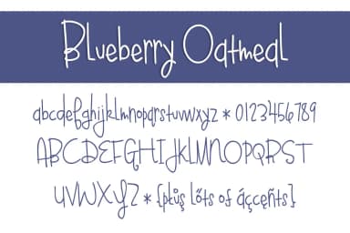 Blueberry Oatmeal Regular Font by brittneymurphydesign — Script Handwritten Font — thumbnail 2