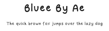 Bluee By Ae by Gyuumy — Script Handwritten Font — thumbnail 1