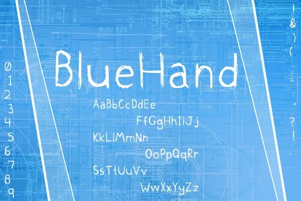 BlueHand Font by Marlee Pagels — Script Handwritten Font