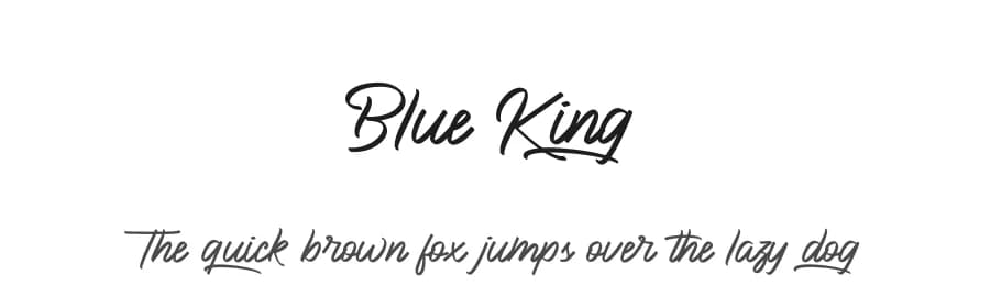 Blue King by selawetype — Script Handwritten Font