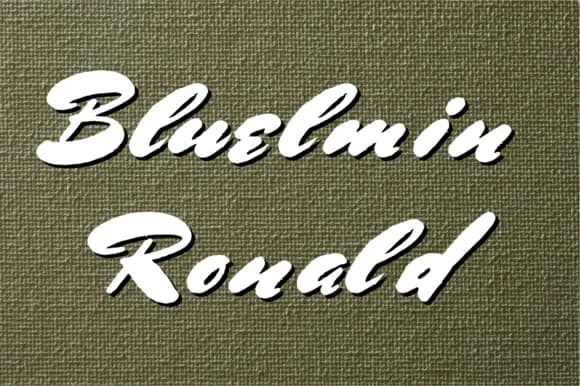Bluelmin Ronald Font by Intellecta Design — Script Handwritten Font