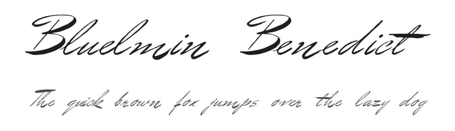 Bluelmin Benedict by Intellecta Design — Script Handwritten Font